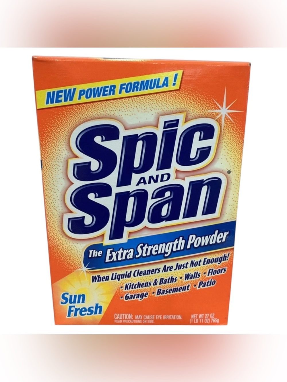 Spic and Span Extra Strength Powder Sun Fresh 27 Oz Discontinued 2005 VTG four